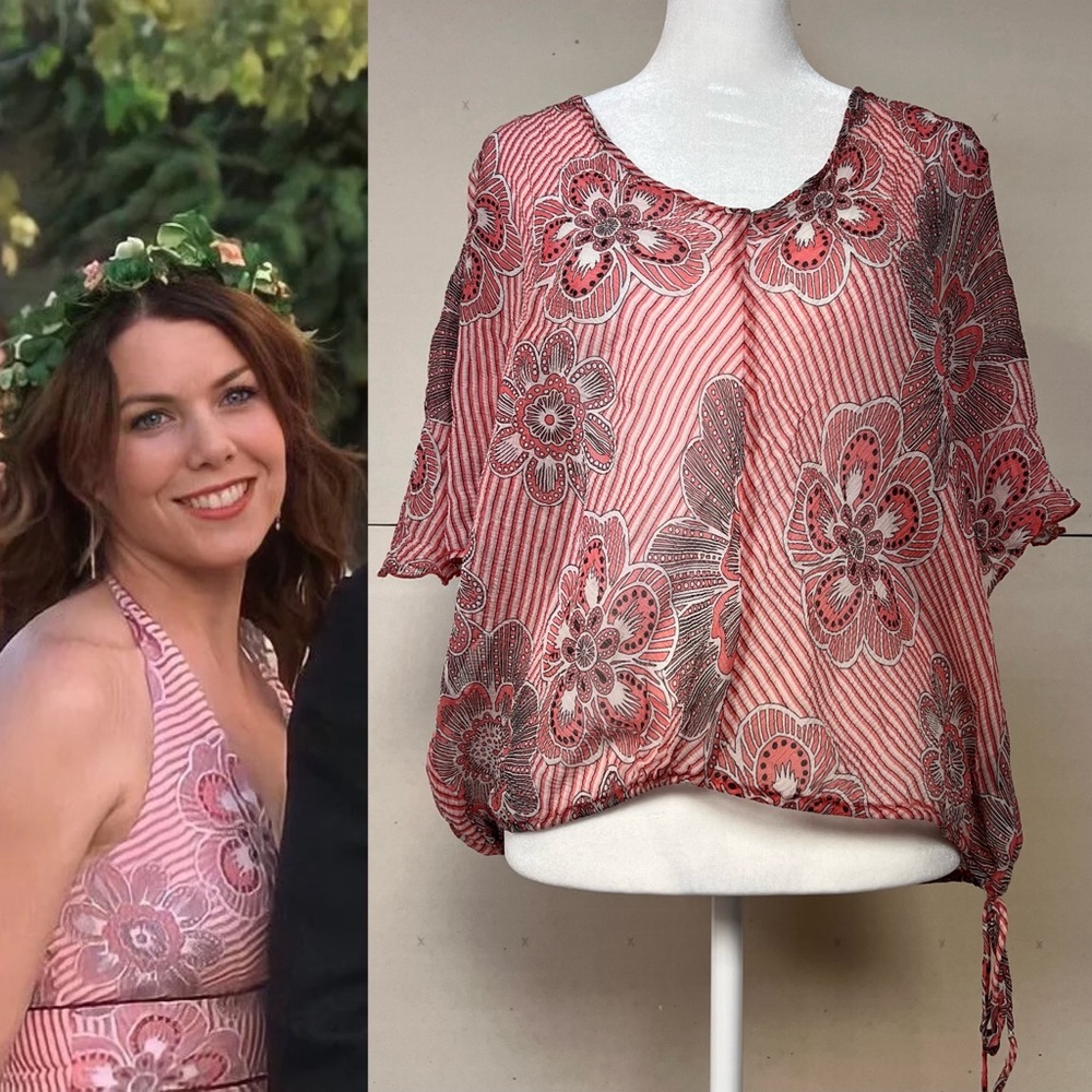 Alt pink floral top version of Lorelai’s dress ASO Lorelai Gilmore
